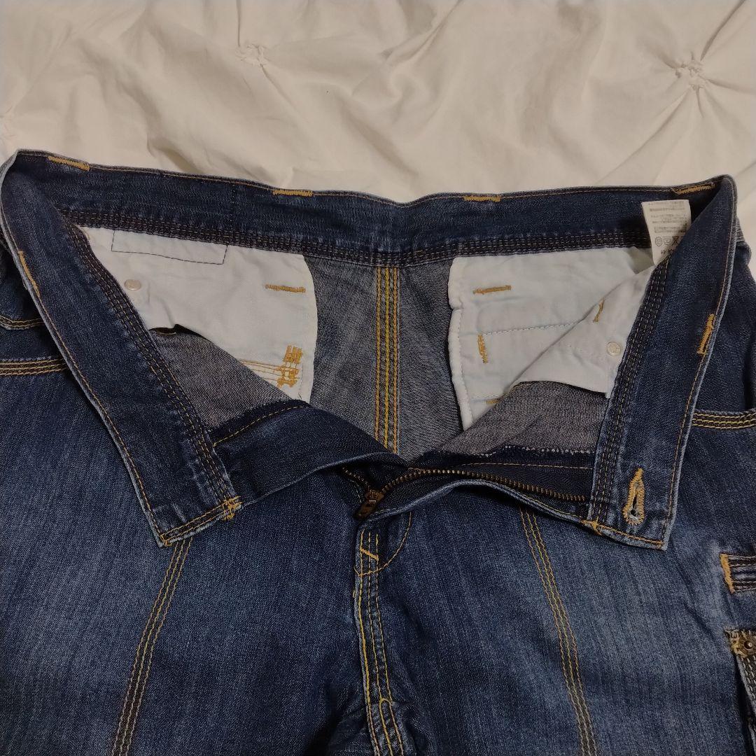 希少 W34 リーバイス502 ペイントデニムパンツ カーゴパンツ ワークパンツ