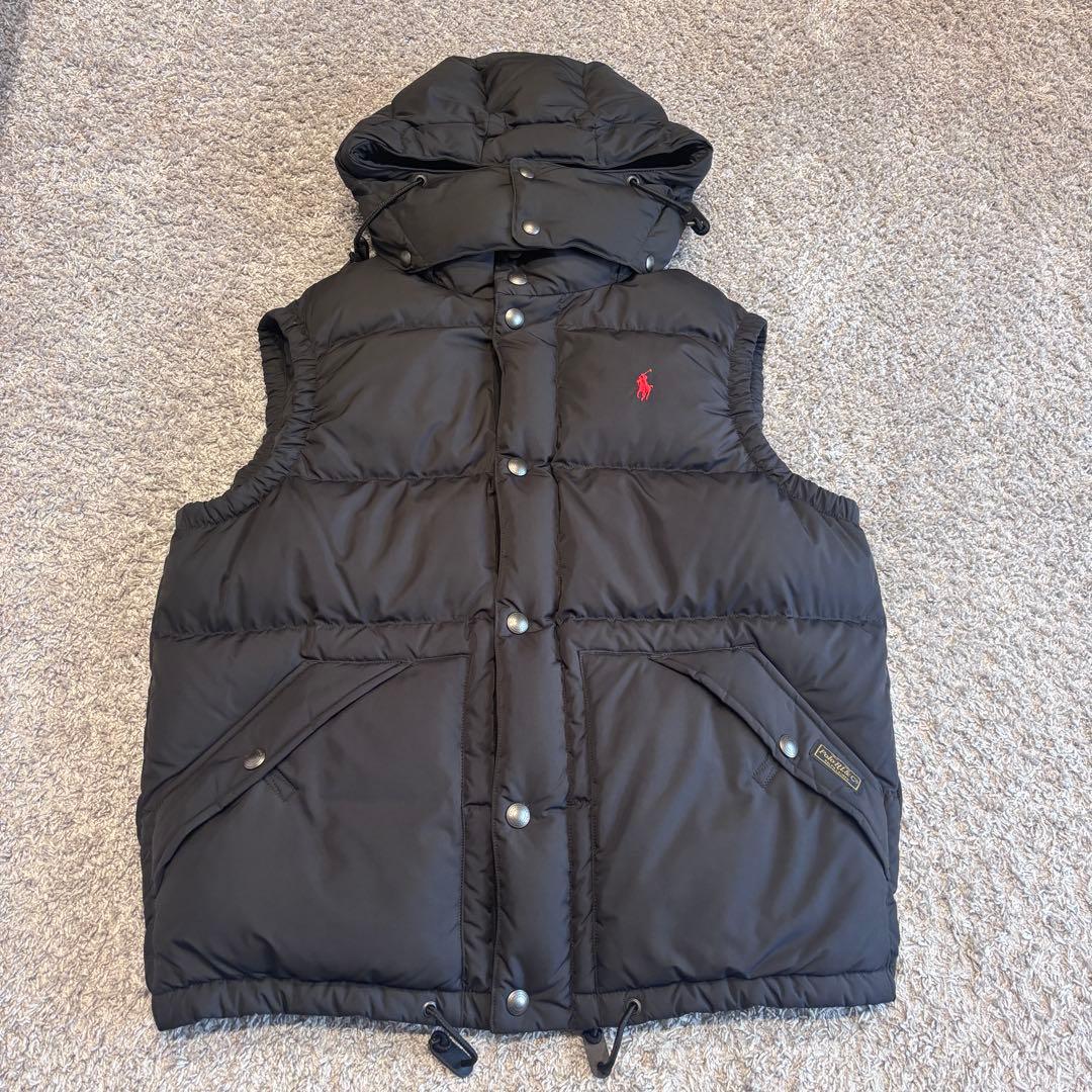 【美品】Polo Ralph Lauren フード付きダウンベスト　M