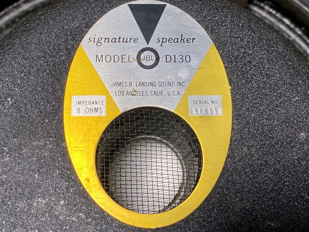 JBL D130 （8Ω）連番ペア！ 動作良好