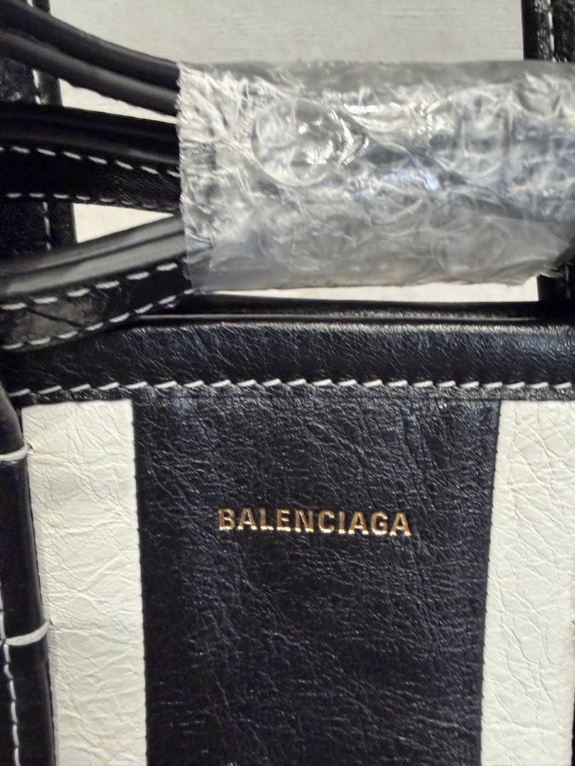 け*い様 未使用品BALENCIAGA ストライプハンドバッグ