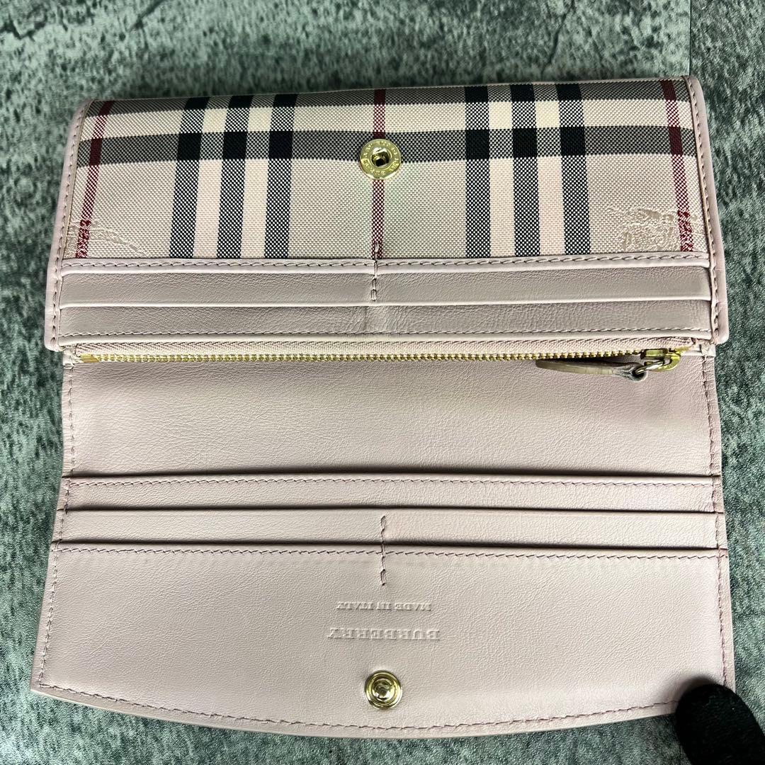 BURBERRY ノバチェック レザー×キャンバス 長財布