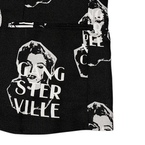 良品 GANGSTERVILLE 総柄 3B テーラードジャケット ブラック L