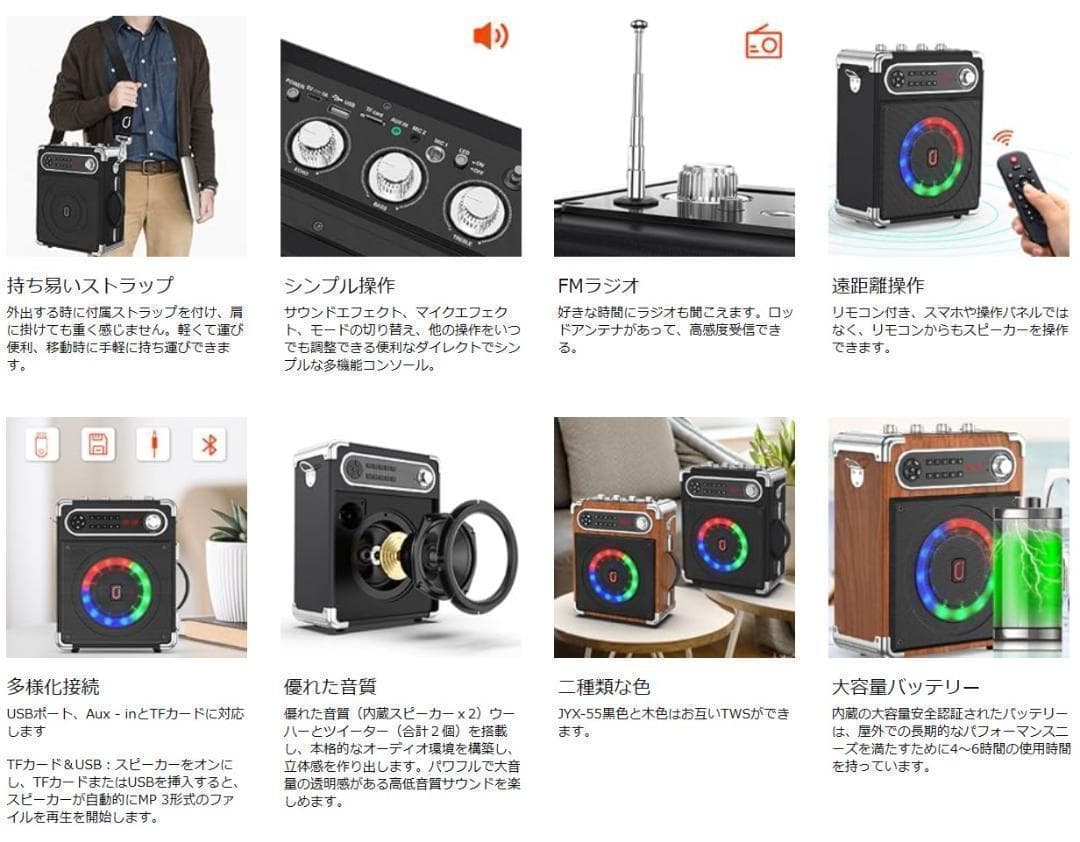 【M2327-145-110】ワイヤレスマイク スピーカーセット 拡声器