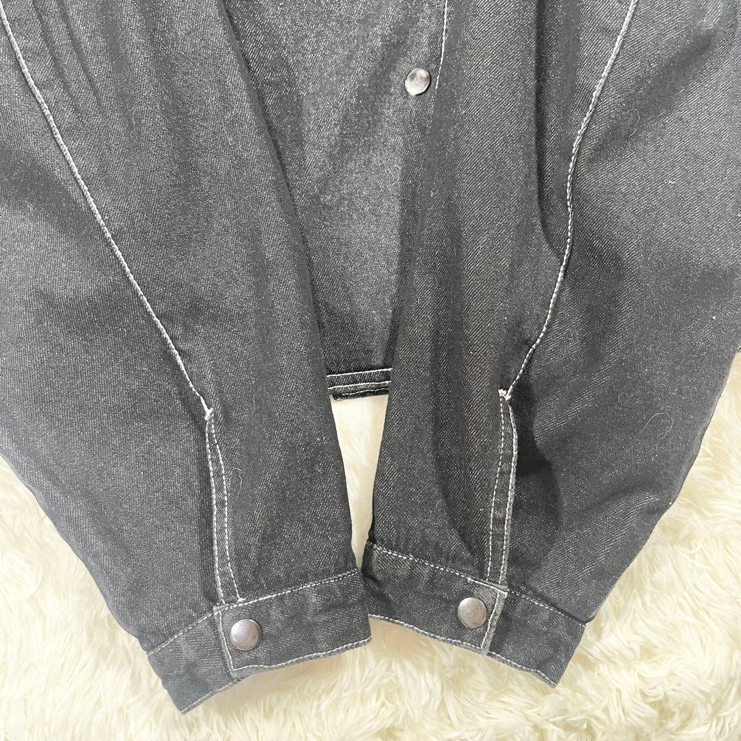 762 【美品】カプリシュレマージュ ノーカラー デニム ジャケット