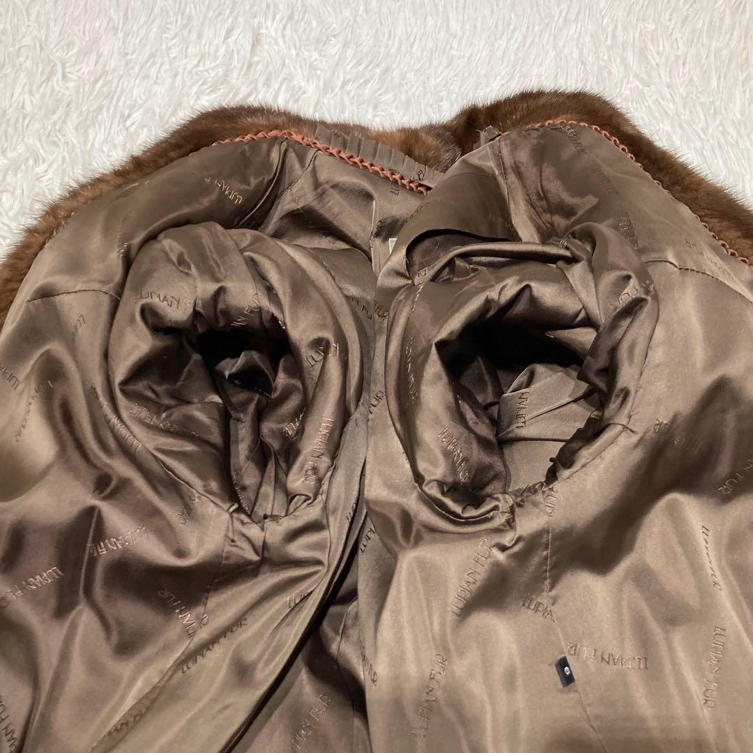 なめし◎美品✨サガミンク ミンクファー 毛皮 デミバフミンク 総丈85 Lサイズ