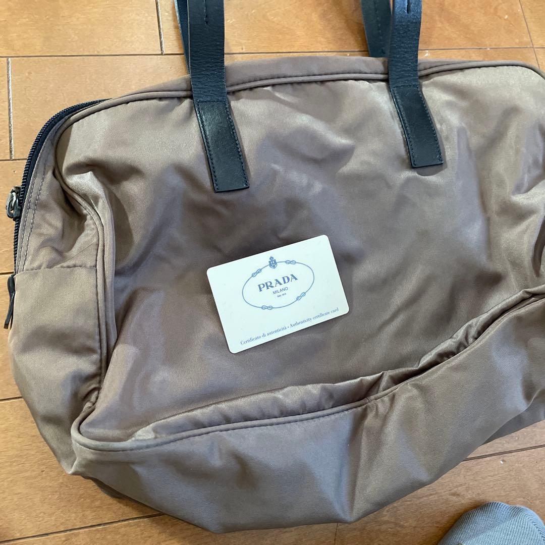 プラダ　トートバッグ　チャコールグレー