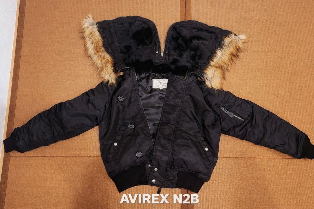 極美品 AVIREX N-2B ブラック　M NO.6152176