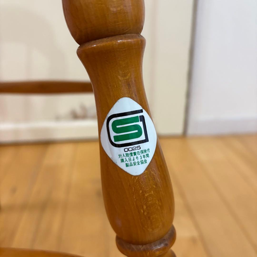 ☆ビンテージ☆ キツツキ　キッズ　ベビー　チェア　木製　ナチュラルカラー