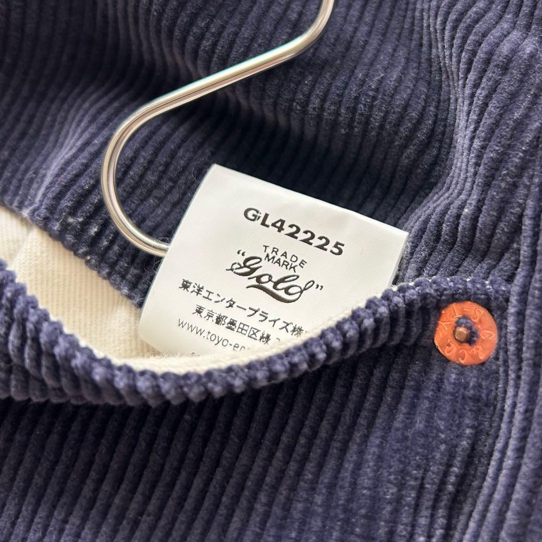 GOLD コーデュロイワイドパンツ パープル M 東洋エンタープライズ