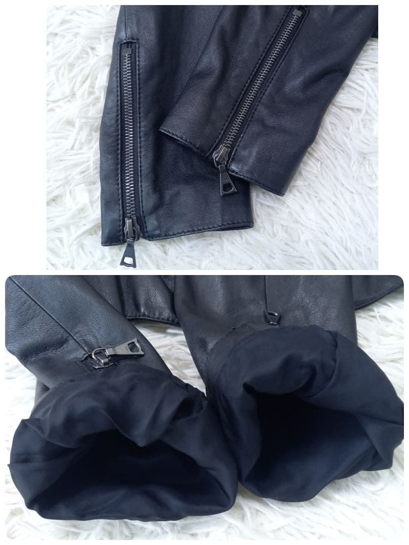 ●美品●　セオリー　ラムレザー　シングル　ライダース　ジャケット　黒　S　羊革