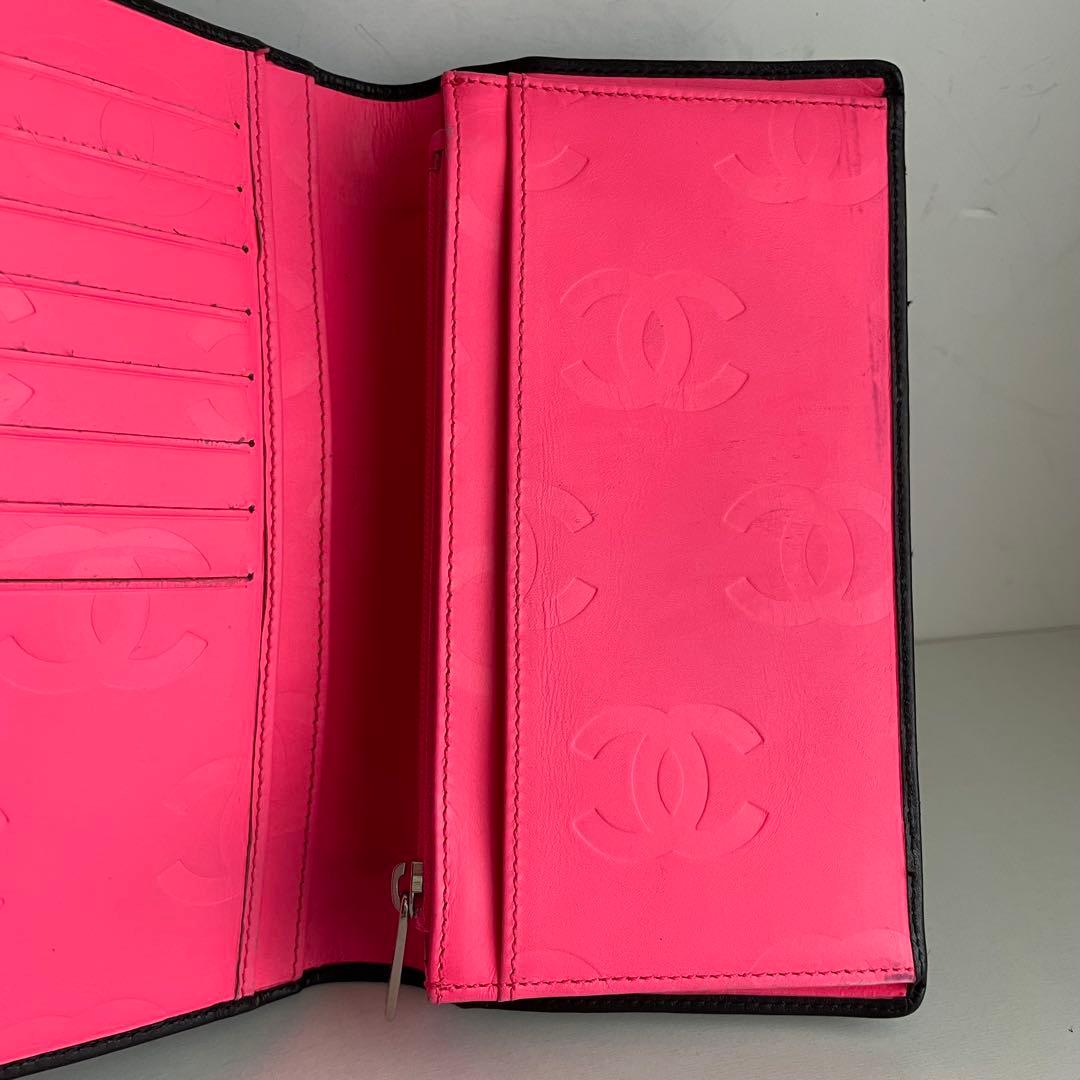 美品✨白黒カンボンラインChanel キルティング長財布 シャネルマトラツセ