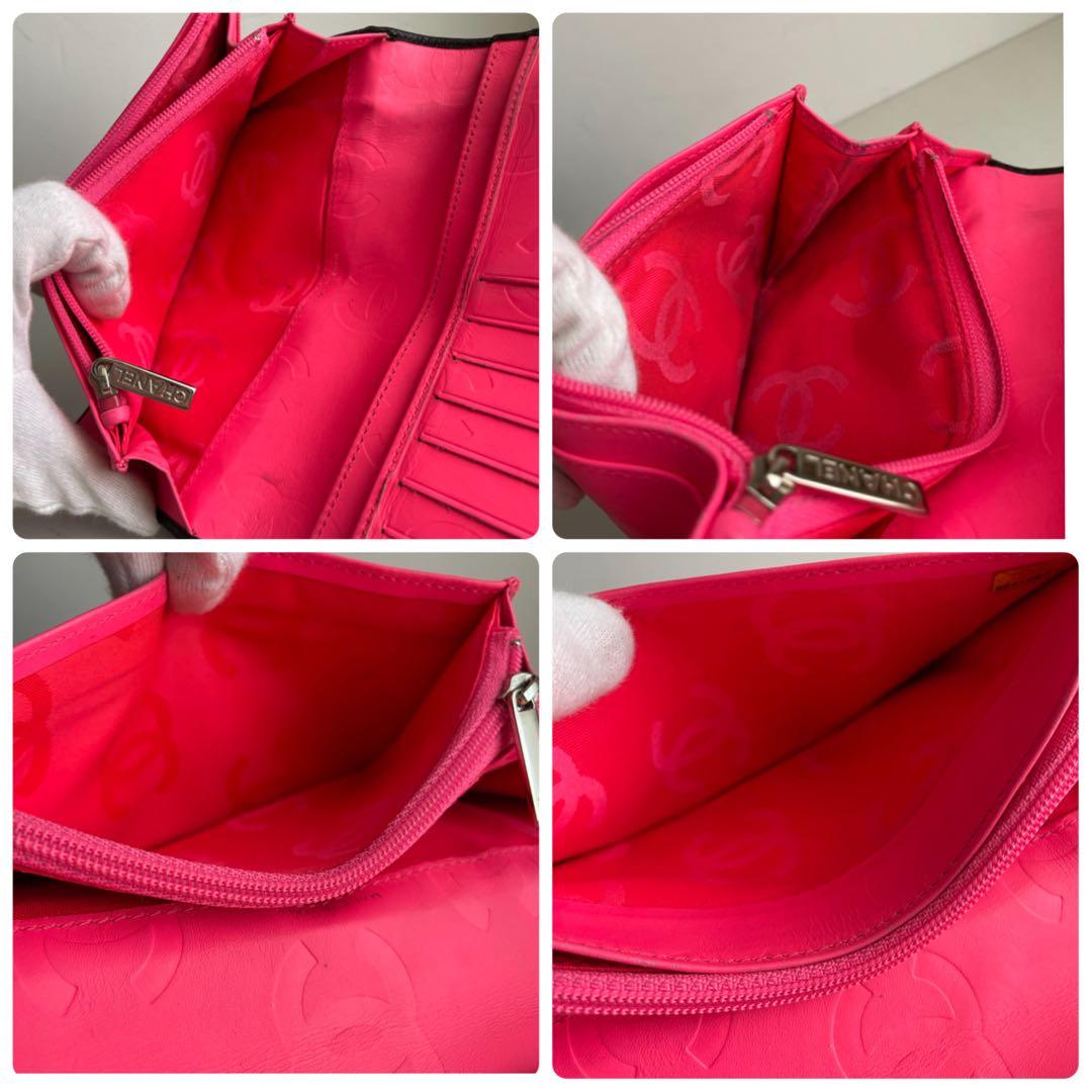 美品✨白黒カンボンラインChanel キルティング長財布 シャネルマトラツセ