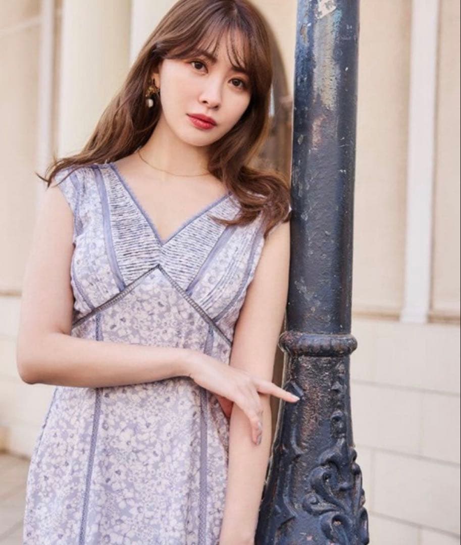 ワンピース Her lip to / Lace Trimmed Floral Dress