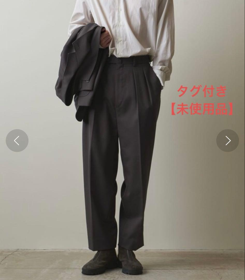 クロスツイル インツープリーツ ドレス トラウザーズ テーパード