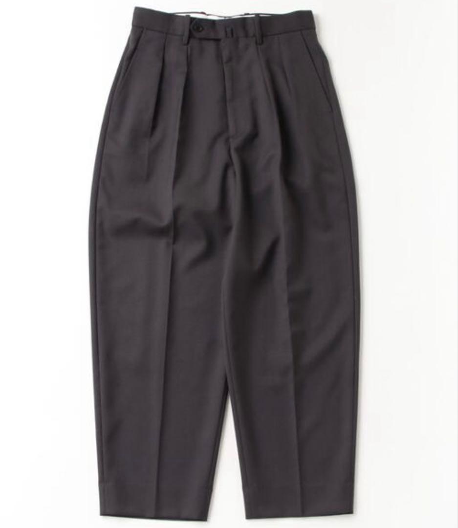 クロスツイル インツープリーツ ドレス トラウザーズ テーパード