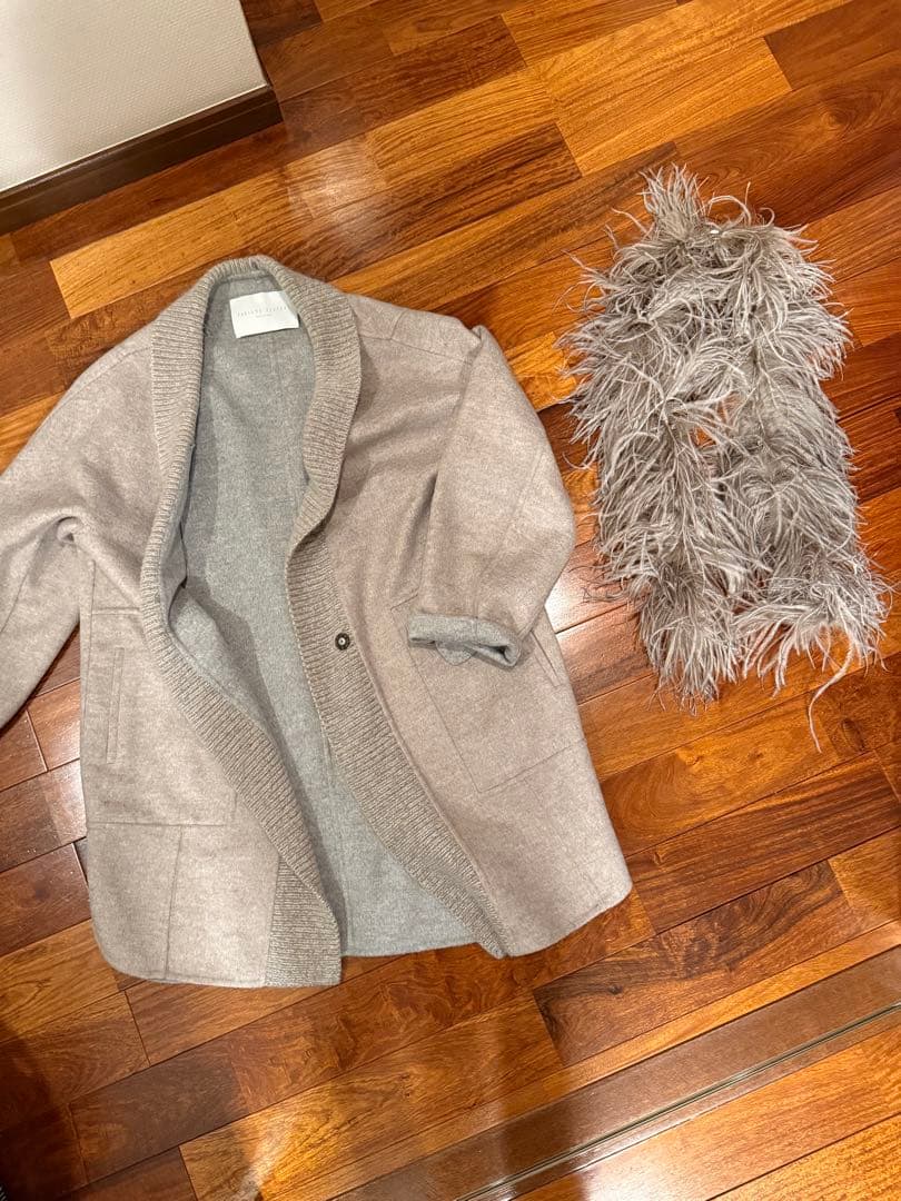 FABIANA FILIPPI グレー ファー コート ツーウェイ