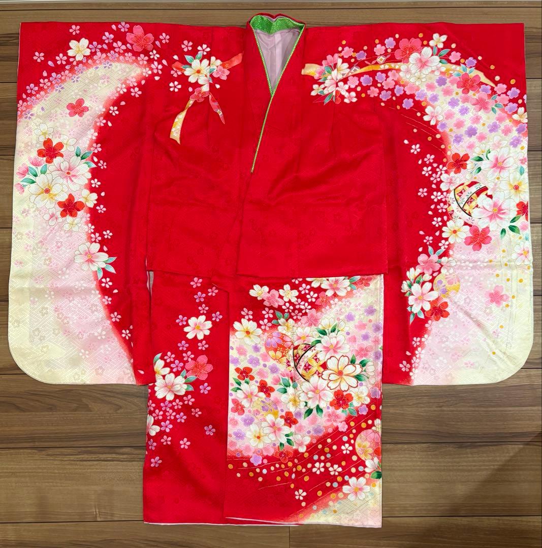【七五三】7歳　女の子　着物セット　正絹