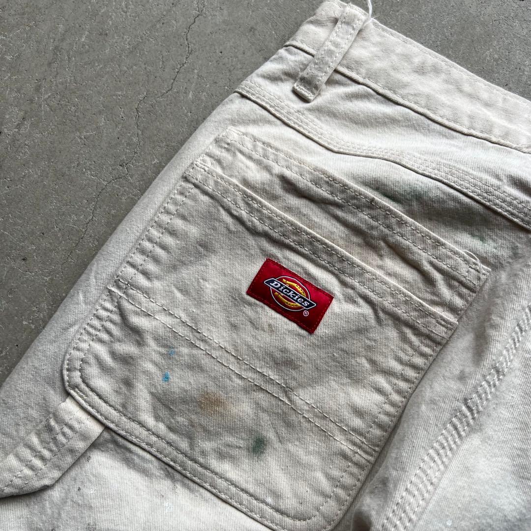 DICKIES ペンキ グランジ ホワイト ペインターパンツ W30
