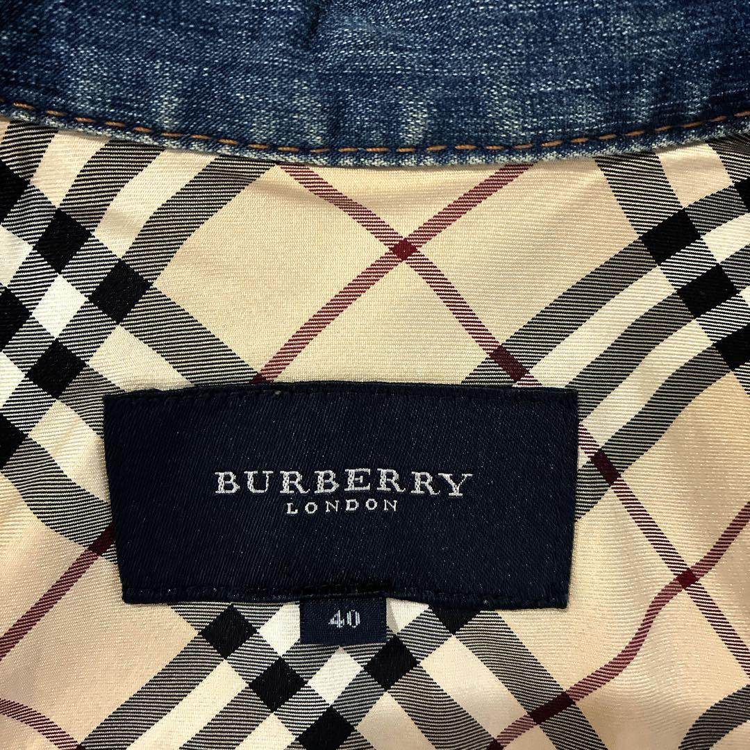 バーバリーロンドン ノバチェック裏地 デニムジャケット 40 Gジャン