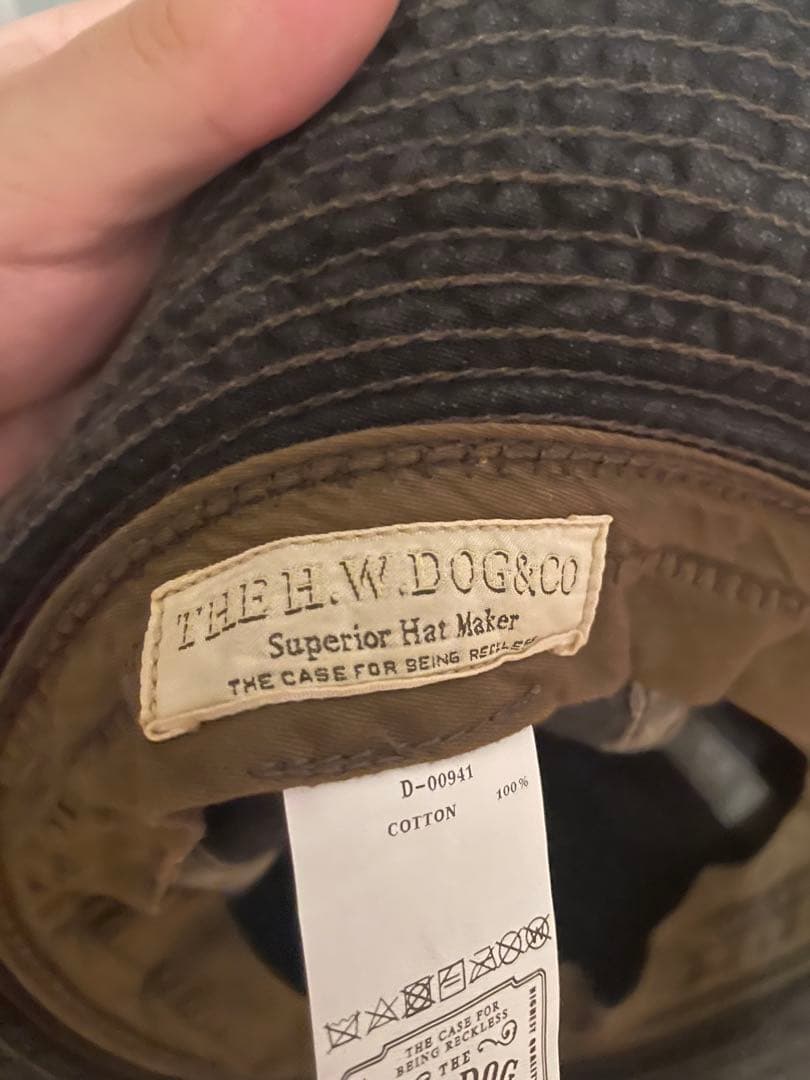 H.W DOG&CO. バケットハット サイズ36(57.5cm)