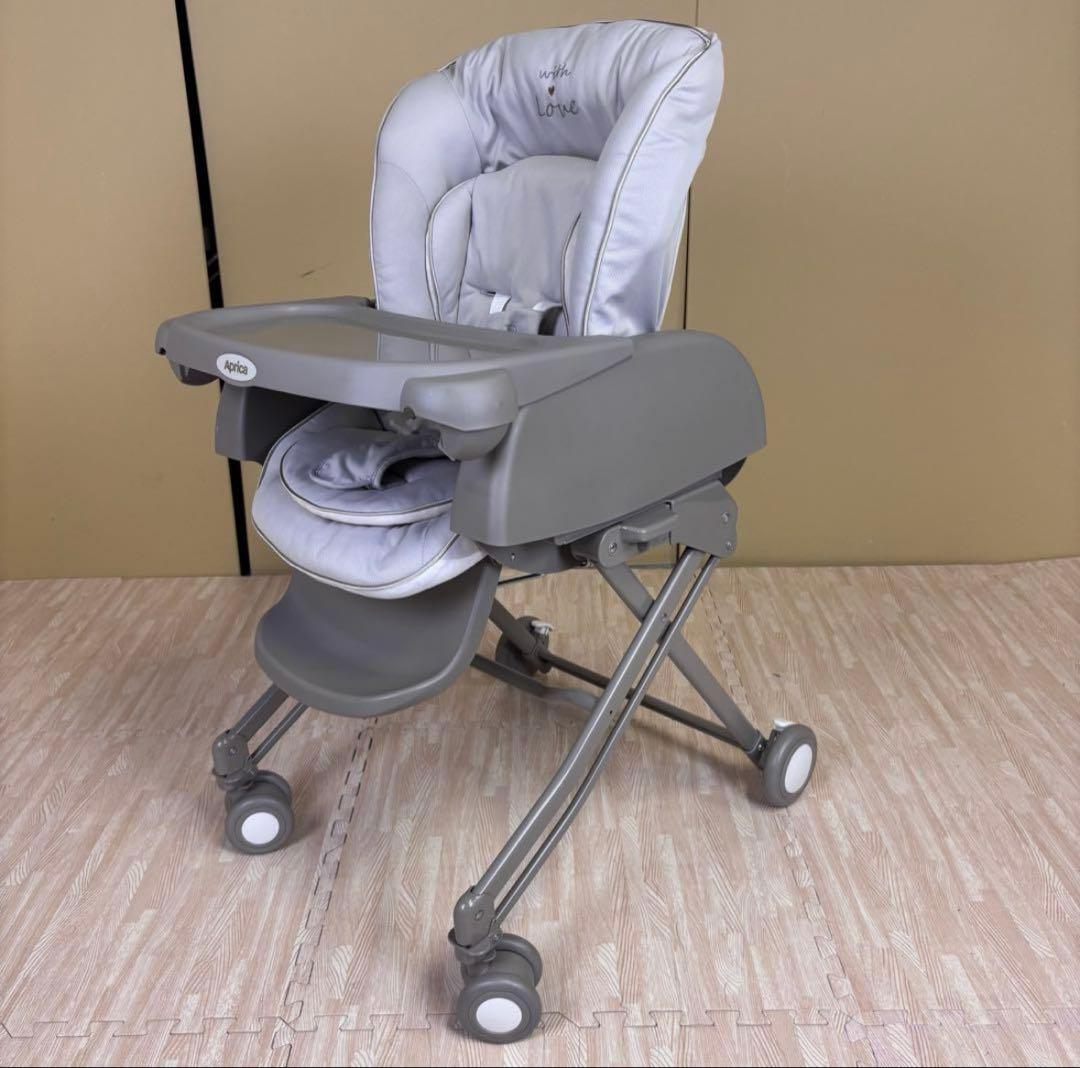 アップリカ　ハイローベッド＆チェア　ユラリズム　グレー