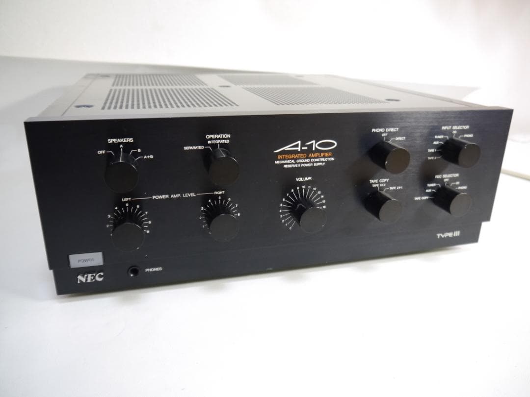ＮＥＣ　プリメインアンプ　『 Ａ１０　ＴＹＰＥ　Ⅲ 』　メンテナンス実施　動作品