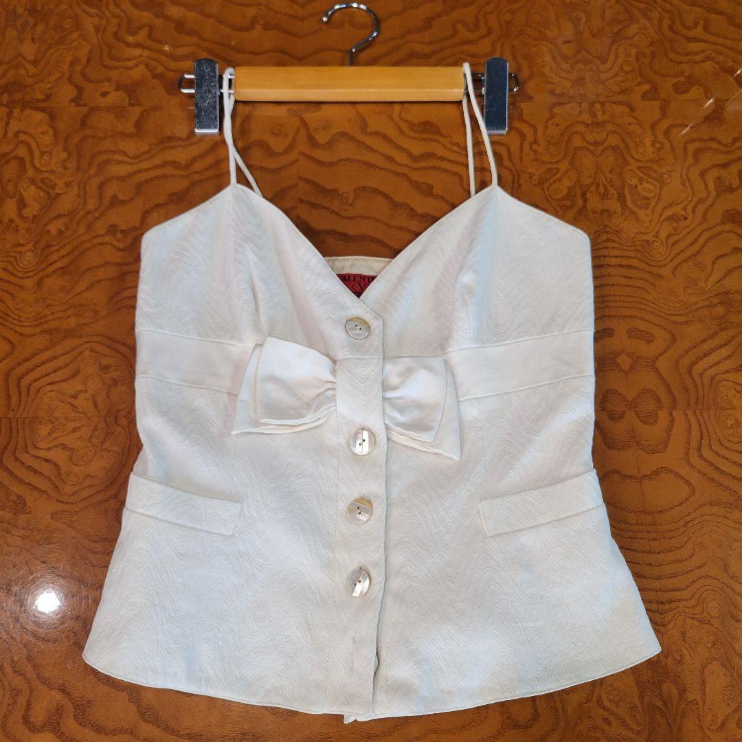 VALENTINO NIGFT ホワイト リボン ビスチェ