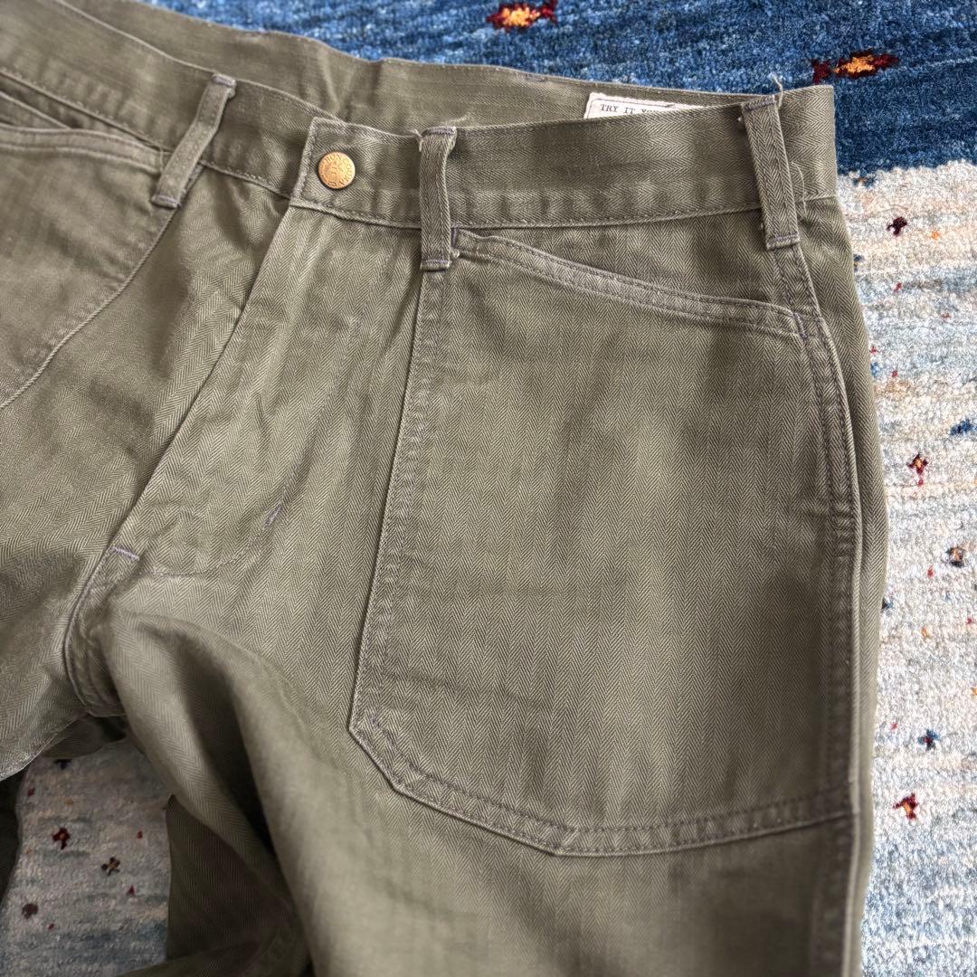 BONCOURA Work Pants ThreneVat Dye ヘリンボーン