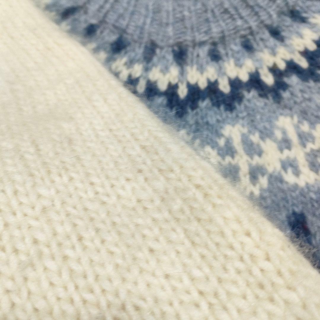 シェットランド　セーター　ノルディック柄　肉厚ピュアウール100%　XL〜XXL