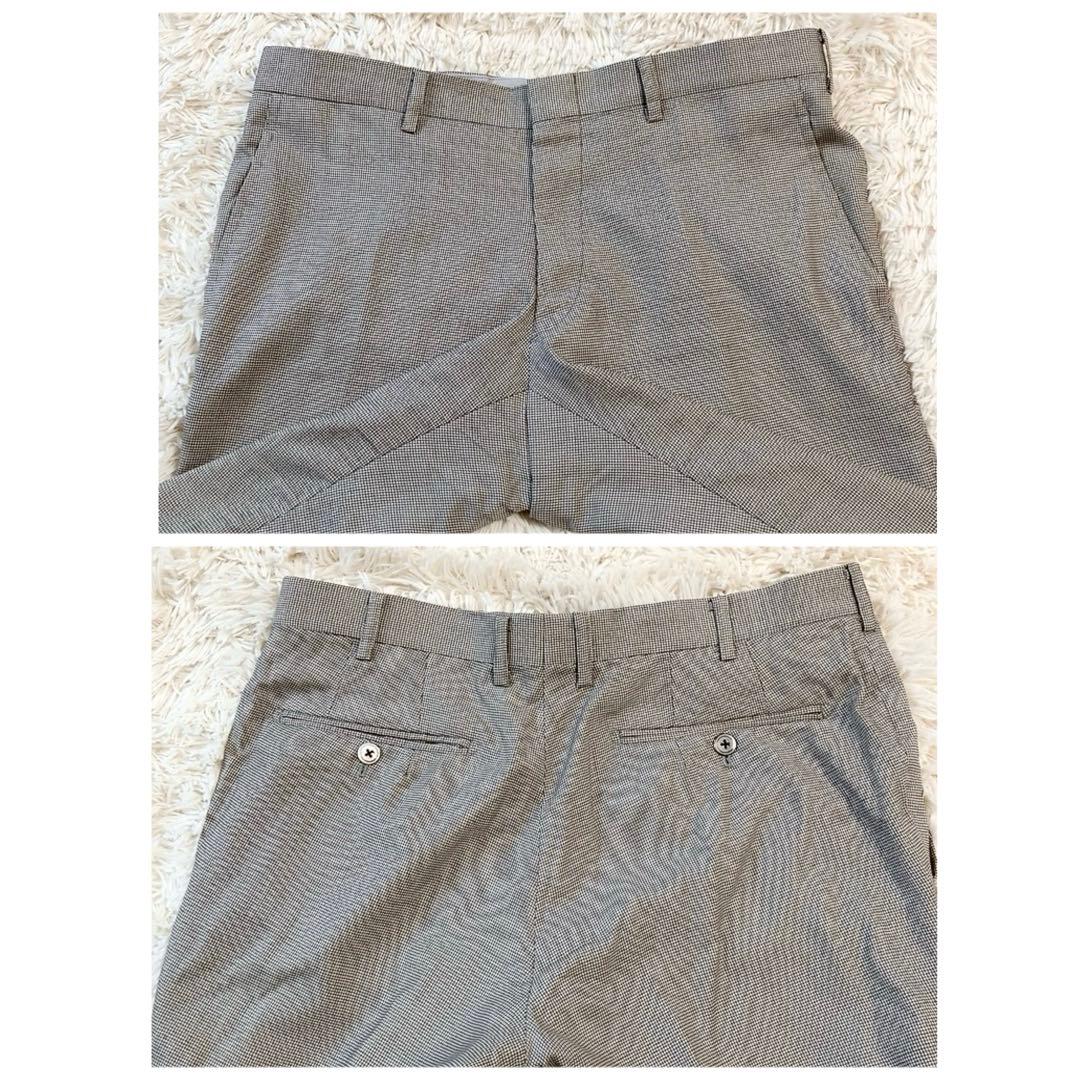 【裏地ロゴ・160's】Loro Piana　スーツ　千鳥柄　正規緑タグ　L貝釦