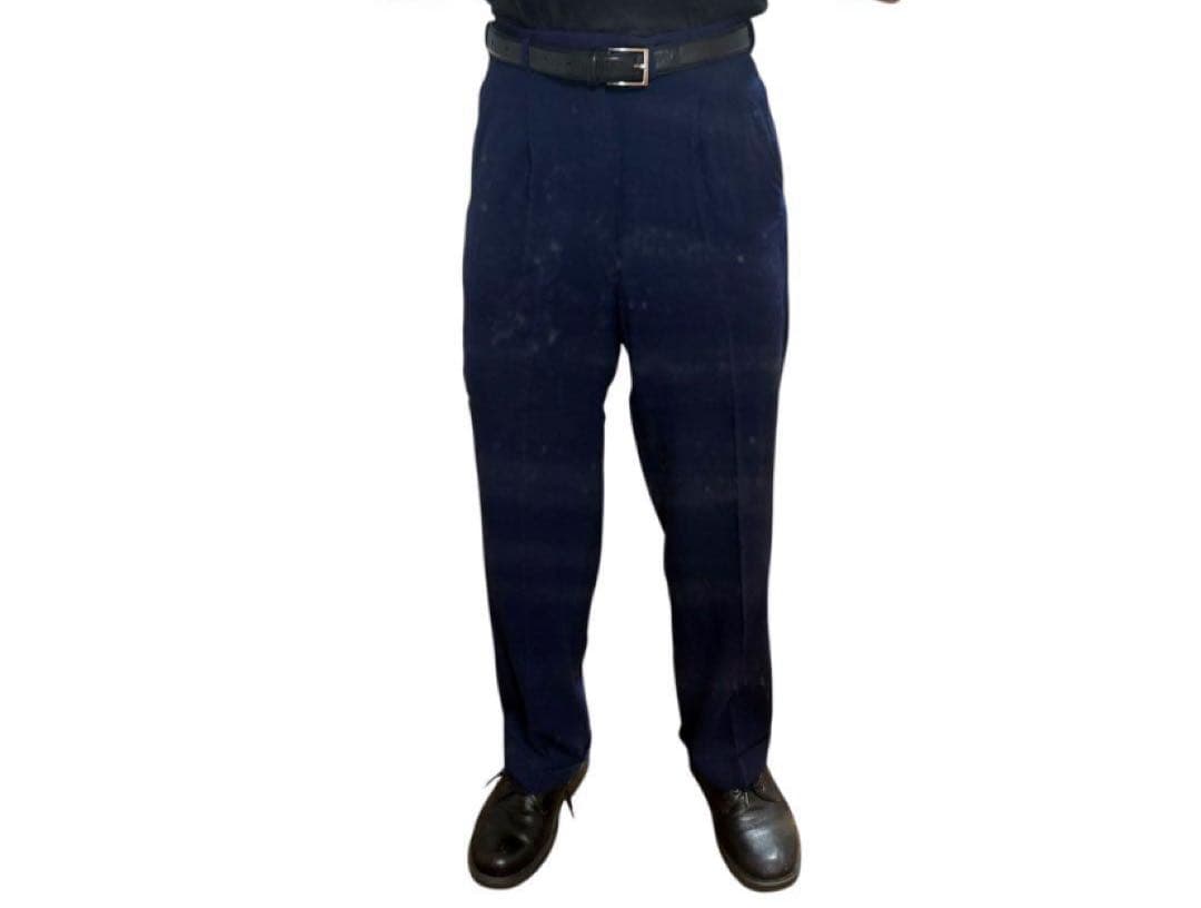 50s 絣　2タック　リネンスラックス　ロカビリー 着用画像