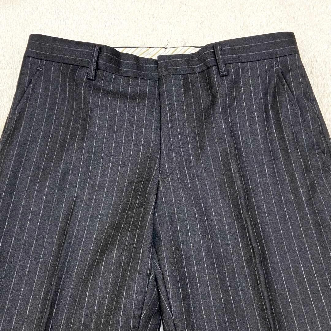 【美品】Loro Pianaスーツ セットアップ 黒 ストライプ A5