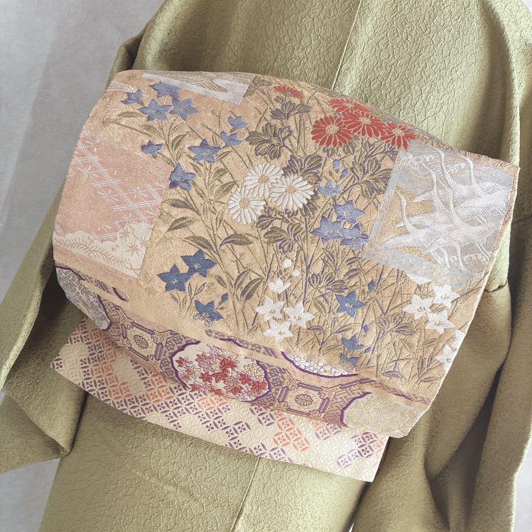 色無地　フルセット　着物　正絹　一つ紋　丹後ちりめん　共布 J10