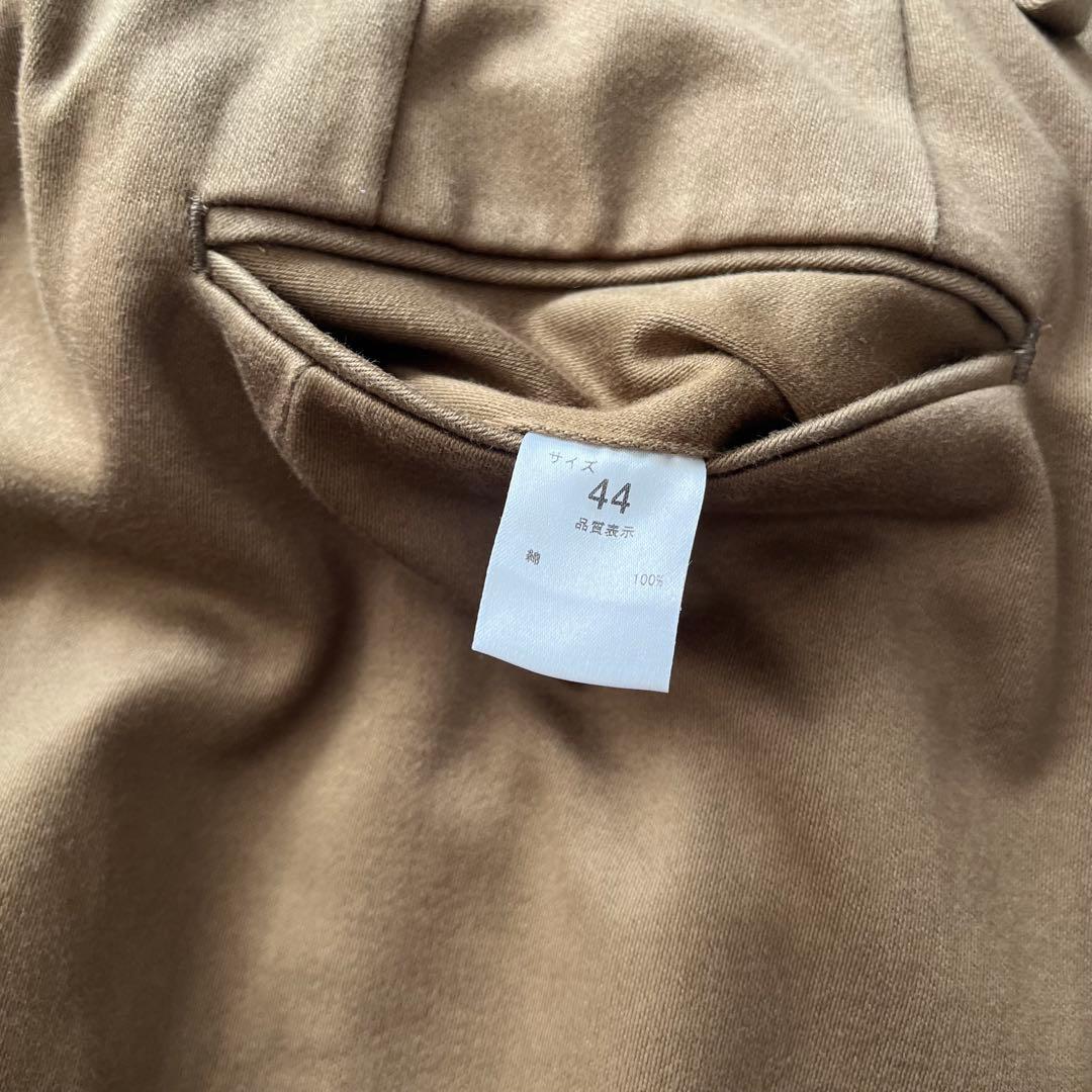 美品 NEAT テントクロス 2タックワイドスラックス ブラウン 44 コットン