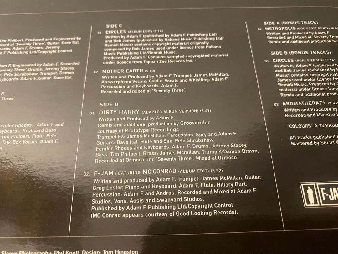 Adam F – Colours【2LP+12inch】