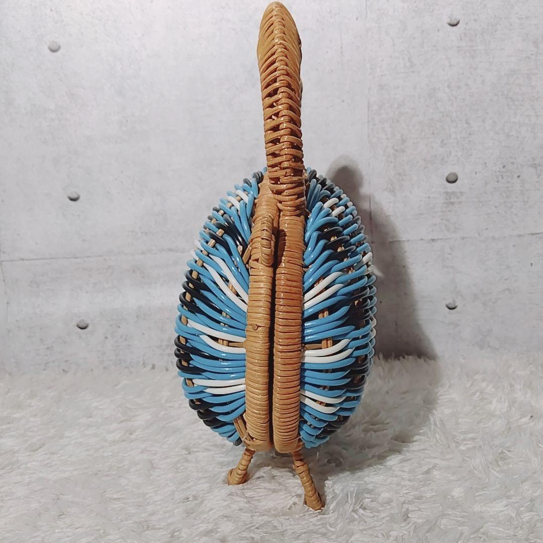 【極美品】ケイトスペード　ウィッカークラブ　かごバッグ　ショルダー　2WAY　青