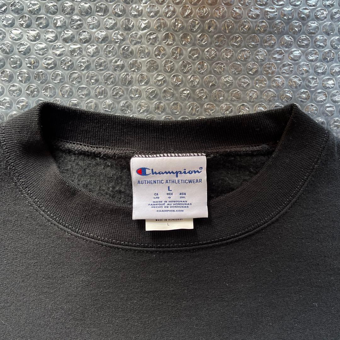 美品 WALT’S BAR CREWNECK BLACK-L Champion