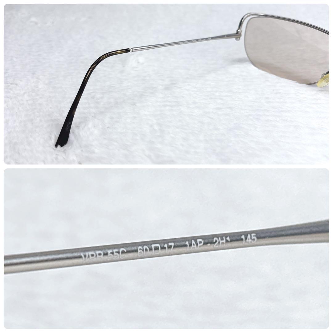 希少 PRADA プラダ メタルサングラス ローズゴールド イエロー 廃盤モデル