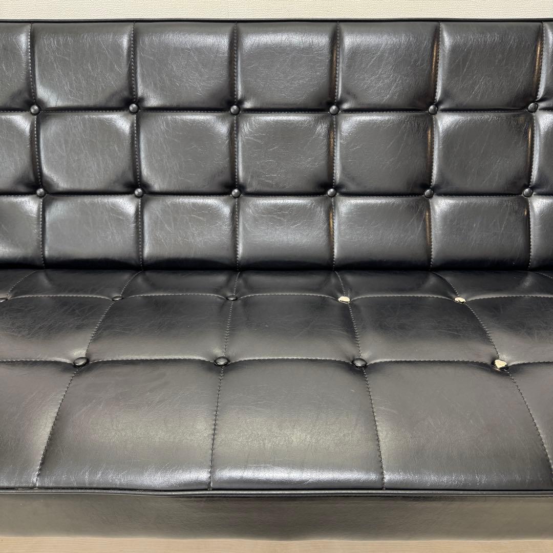 カリモク60 Kチェア 2シーター スタンダードブラック 限定50周年復刻ロゴ