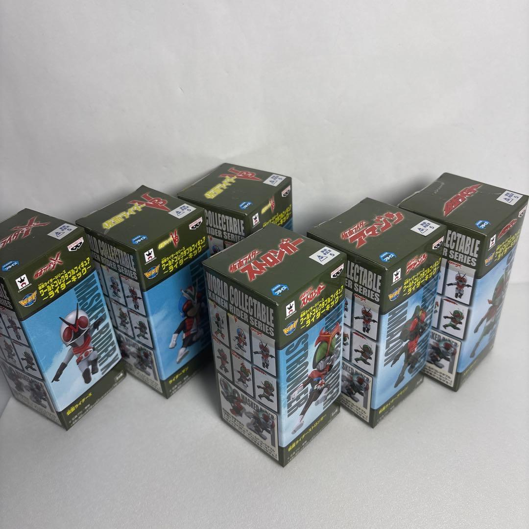 左*様 未開封美品仮面ライダーワールドコレクタブルフィギュアライダーキック6種ワ