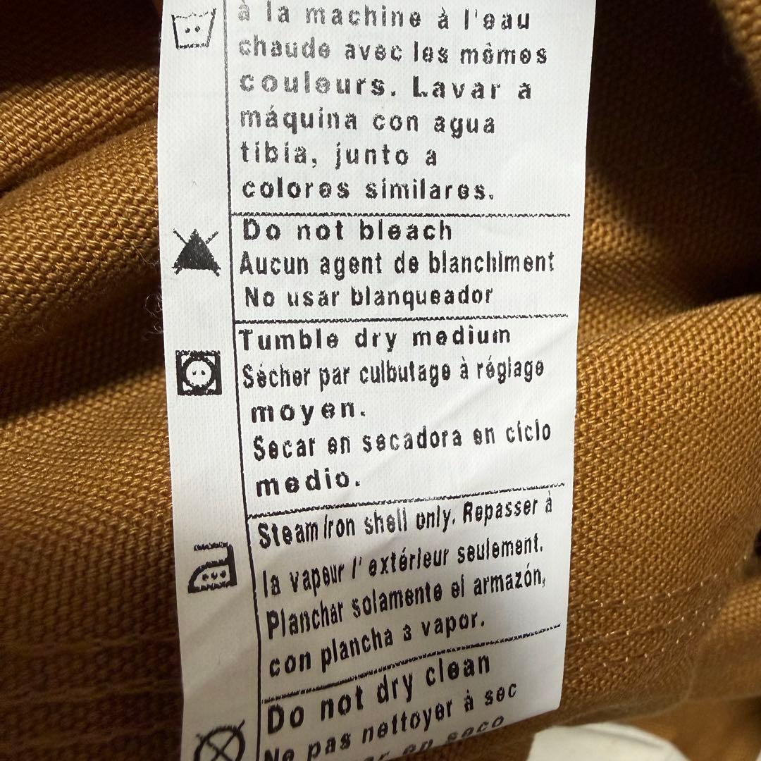 美品　カーハート　メキシコ製　ダック地オーバーオール　　ブラウン36×32