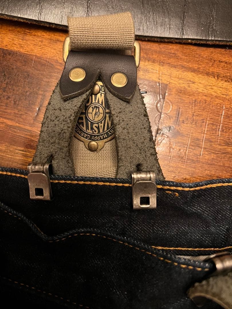 ウエストトゥワイスxシュペリオールレイバー別注コラボ　サスペンダー　激レア