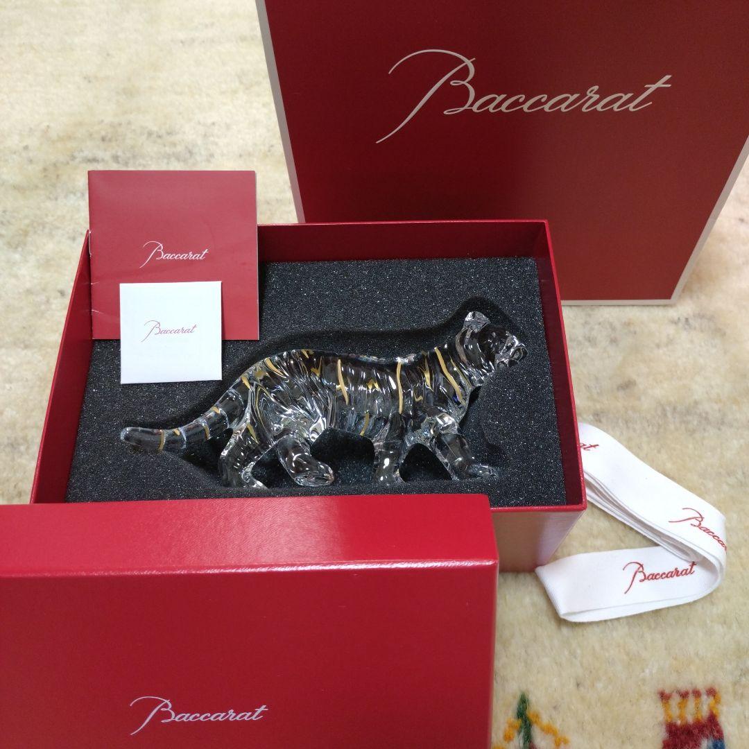 【美品】Baccaratバカラ　干支クリスタルガラス 虎 置物