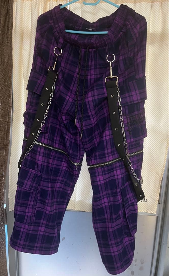 ⭐︎トラバストーキョー サスペンダー付き2wayセパレートカーゴパンツ パープル⭐︎