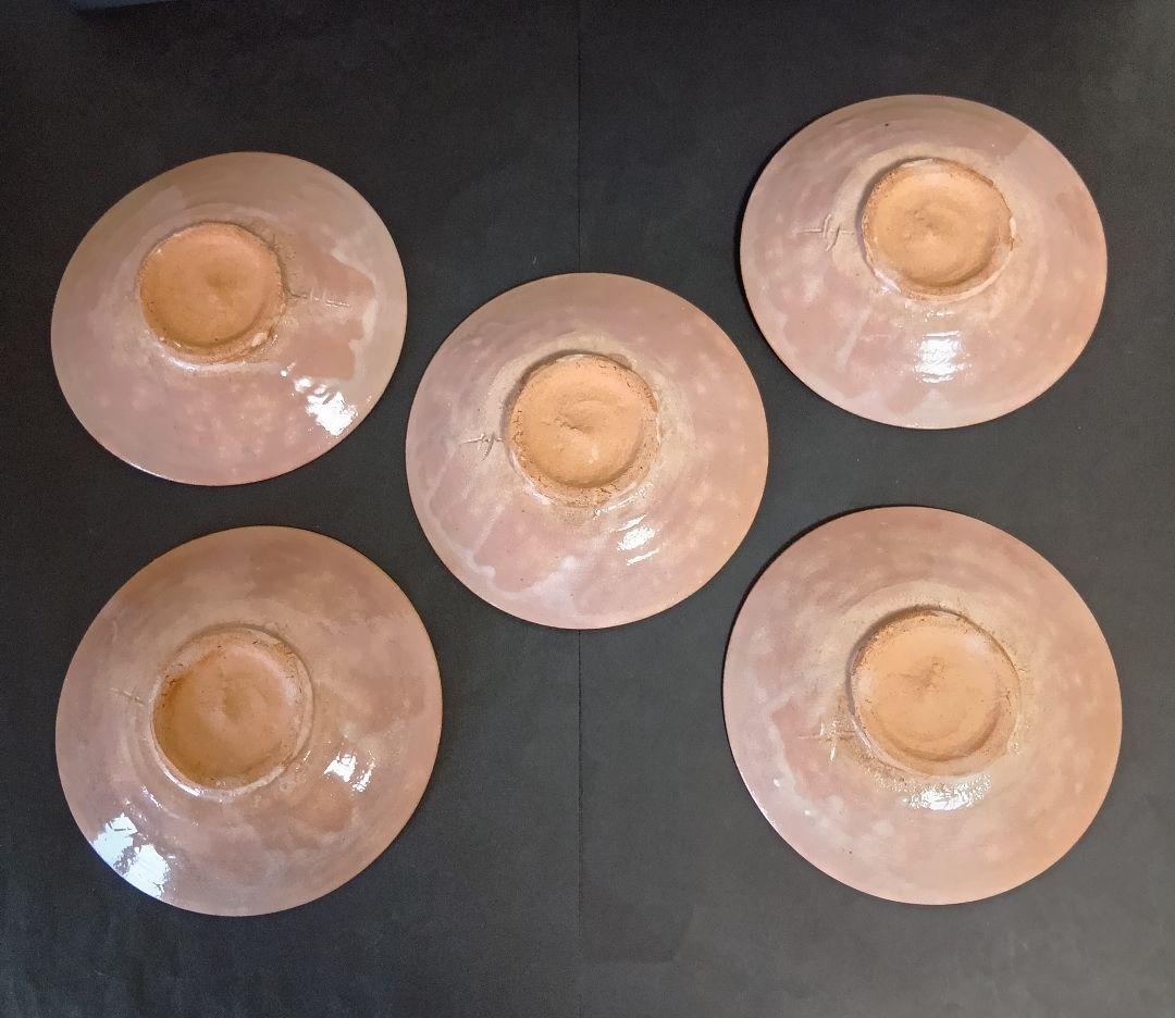 【茶道具】菓子器銘々皿 ▼御本出 × 5 ▲粉引 × 5 全10客 杉本貞光 作