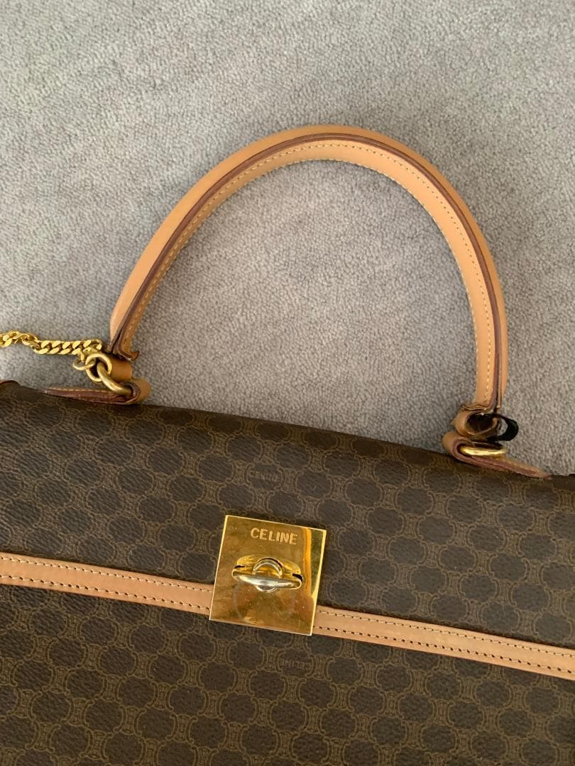 m*o様 【難あり】CELINE セリーヌ マカダム ハンドバッグ ガンチーニ