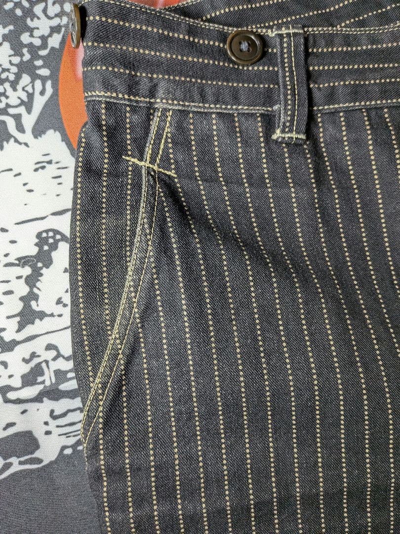 S フリーホイーラーズ ブラック ウォバッシュ パンツ