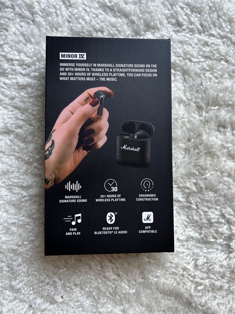 Marshall Minor Ⅳ ワイヤレスイヤホン ブラック