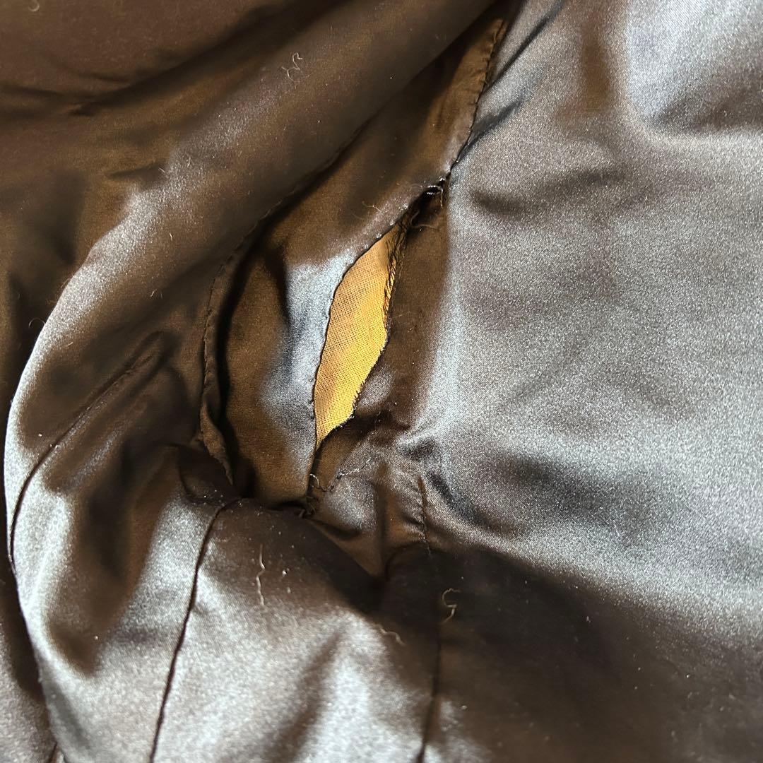 フォックス毛皮 コート サイズ11 ヒップ丈 裏地破れあり