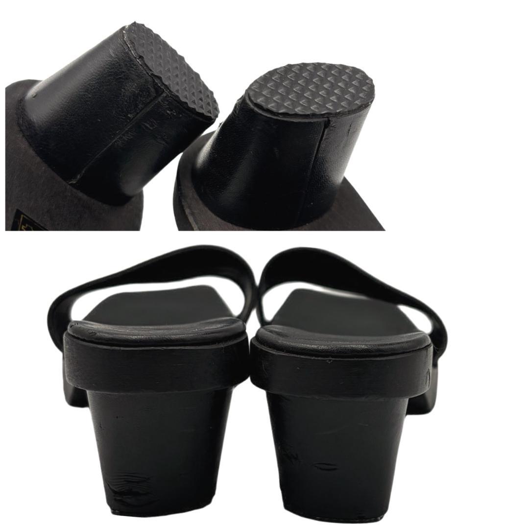 希少✤CHANEL／シャネル ウッド サンダル　23㎝ ココマーク 0201